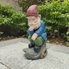 11" Thinking Garden Gnome Funny Garden Statue Home Backyard Decor