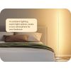 EDISHINE LED Corner Floor Lamp, Dimmable Light, Adjustable Height 3000K (White)