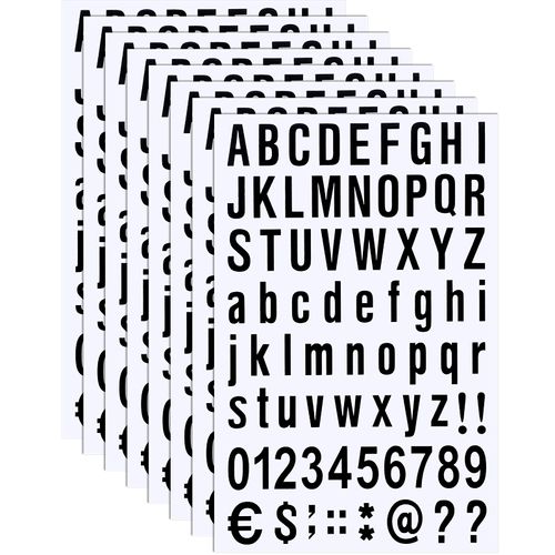 8 Sheets Self Adhesive Vinyl Letters Numbers Kit, Mailbox Numbers Sticker for Mailbox, Signs, Window, Door, Cars, Trucks, Home, Business(2 Inch,Black)
