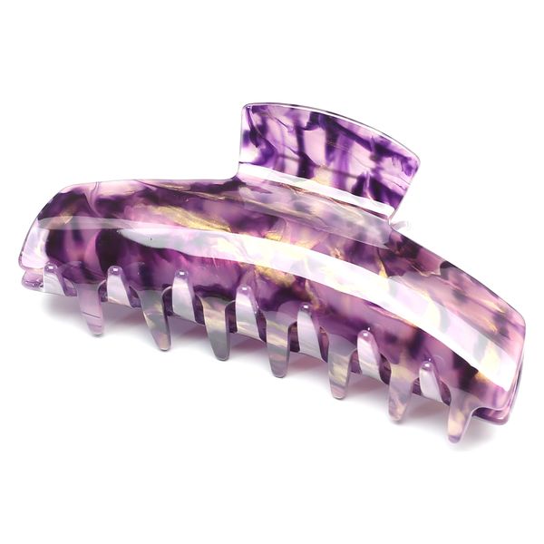 QinGoo Riesen Lila Haarklammer Groß Schöne Damen Haarspange Haarschmuck Kopfschmuck Elegant Haar-Accessoire 1 stück(12cm*4cm, Purple)