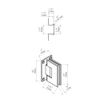 SUNNY SHOWER Stainless Steel Frameless Shower Door Hinge w/ Pull Handle Set