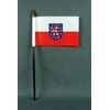 Buddel Bini Small Table Flag Thuringia 15 x 10 cm with 30 cm PVC Pole without Stand Base