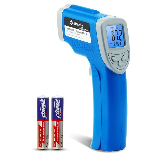 Etekcity Infrared Thermometer Upgrade 774, Heat Temperature Temp Gun for Cooking, Laser IR Surface Tool for Pizza, Griddle, Grill, HVAC, Engine, Accessories, -58°F to 842°F, Blue