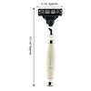 New Triple Edge Cartridge Compatible Men's Shaving Razor || Ivory Luxury Resin Handle & 1 Replaceable Cartridge Pre-Installed - Triple Action Technology - Great Gift for Any Gentleman