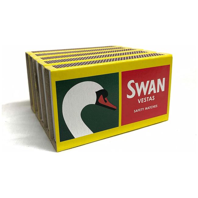 Bryant & May Swan Vestas Safety Matches, Wood, Pack of 5