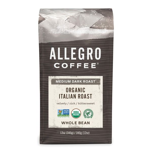 Allegro Coffee, Organic, Italian Roast, Whole Bean, 12 oz