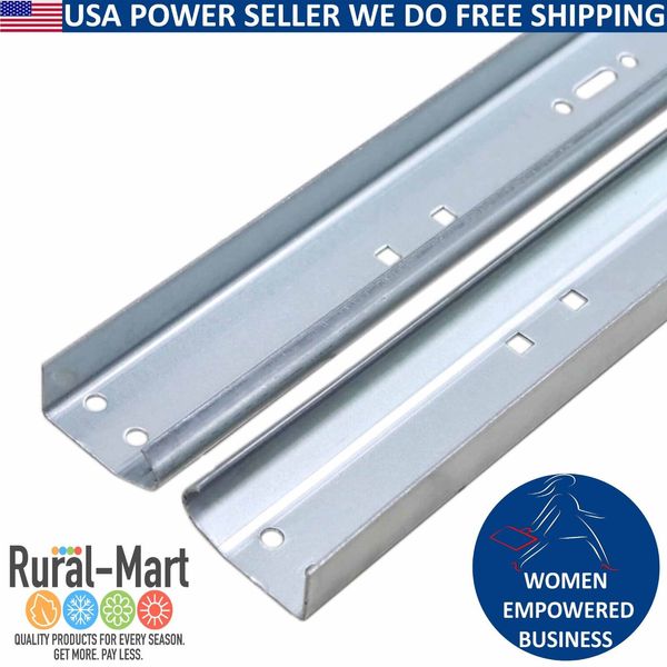 8-Foot Garage Door Vertical Track Rails Replacement Set (Left & Right)