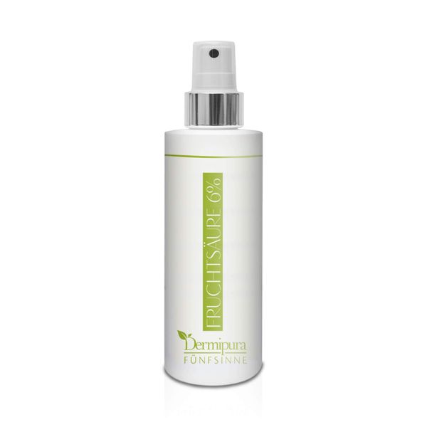 FÜNFSINNE | Dermipura | Fruchtsäure 6%: AHA Fruchtsäurepeeling mit Glykolsäure, für reine Haut ohne Mitesser