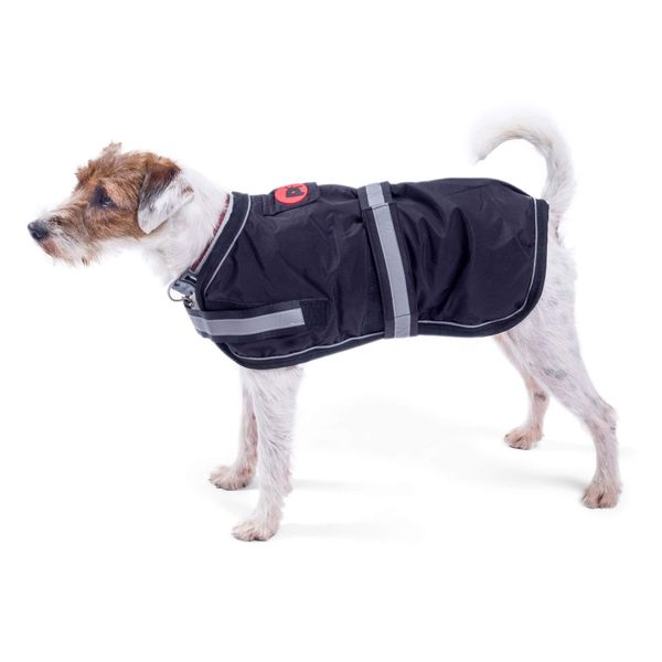 Petface Super Soft Waterproof Dog Coat, 50 cm, Black