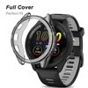 [2 Pack] Miimall Compatible with Garmin Forerunner 265 Case, Soft TPU Frame(Without Screen Protector) Ultra-Thin Shockproof Protective Bumper Case Cover for Forerunner 265, Clear+Clear