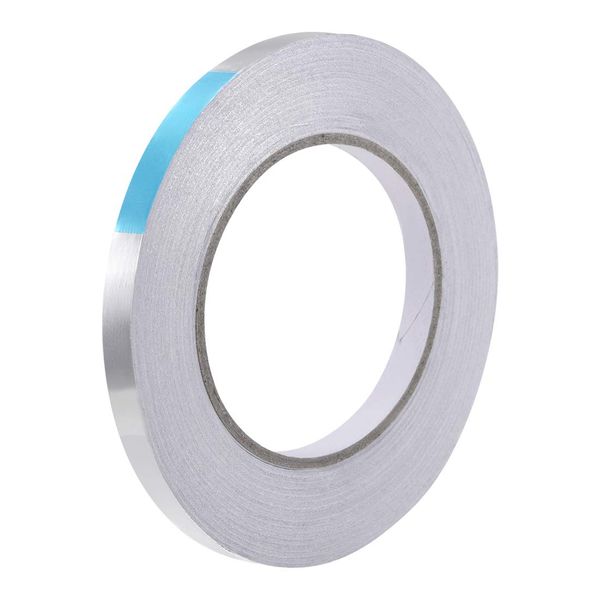 sourcing map Heat Resistant Tape - High Temperature Heat Transfer Tape Aluminum Foil Adhesive Tape 10mm x 50m(164ft)