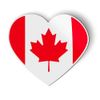 Canada Flag Heart - Magnet - Car Fridge Locker - 6"