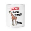 Beware Crazy Giraffe Lady Makeup Brush Pencil Pot