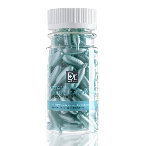 Dr. Wellness Moisturizing, Anti-Aging Serum Capsules with Vitamin E, For Glowing, Radiant Skin, 90 Capsules