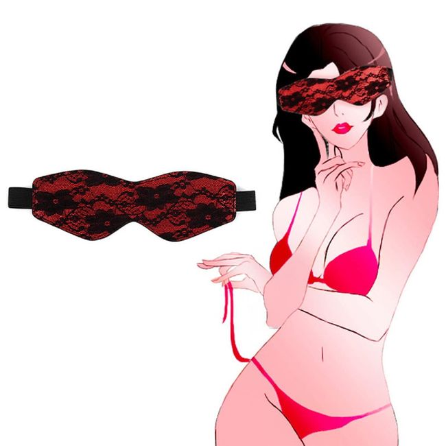 Blindfold Sexy for Women Lace Eyes Cover Sleep Mask Light-Blackout Eyemask Soft Sleeping Cover SM Shading Eyemask Valentine's Gift SM Blindfold with Elastic Strap for Meditation,Sleeping,Couple Game