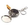 Portable Ashtray Stainless Steel Ashtray Random Exquisite Pattern with Key Ring
