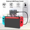 EEEKit Cooling Fan for Nintendo Switch Dock Set, Temperature Display Cooler for NS Original Docking Station, USB Powered