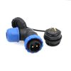ZBLZGP SD20 Waterproof Connector IP68 Round LED Power Cable Plug Socket Wire Electrical Panel Mount Solder Connector (Right Angle Back Nut, 2 Pin 25A)