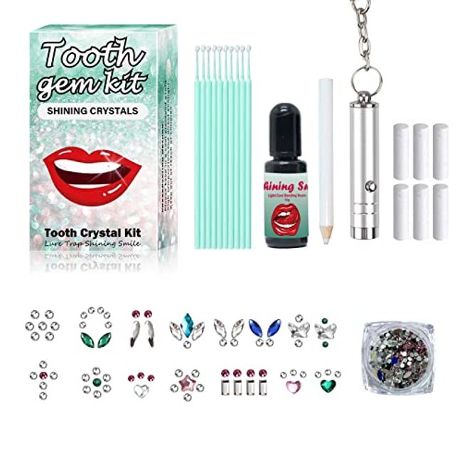 Professional DIY Tooth Gem Kit with Curing Light and Glue Tooth
