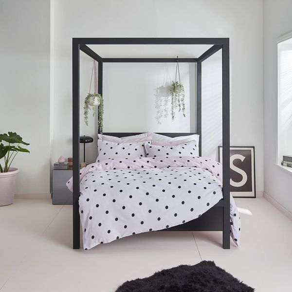Sassy B Spot on Polka Single Duvet Set Black/White