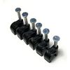 Black Round Cable Clips K-Type Trade Box, 7mm- 500 Pieces
