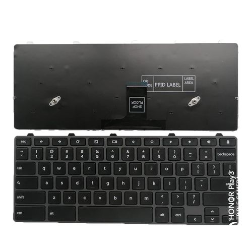 Siakoocty Laptop Replacement US Layout Keyboard for Dell Chromebook 11 3100 3400 3110 5190 00D2DT 0H06WJ 0D2DT (Not for Chromebook 3100/5190 2-in-1)