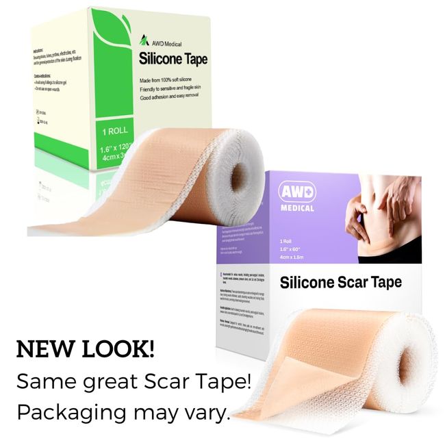 Silicone Scar Sheets (1.6 X 120), Medical Silicone Scar Tape Roll, Strips,  Patch, Bandage - Scars Removal Treatment - Keloid Scar Silicone Sheets for