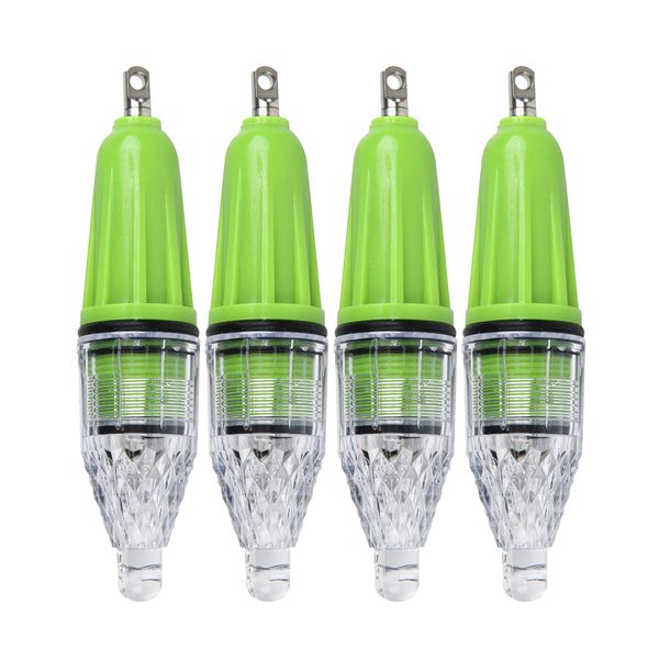 Underwater Fishing Light, Deep Drop LED Underwater Light Waterproof Fish Lamp Bass Lure Bait Attracting Light (Green, 5pcs-6.7inch)