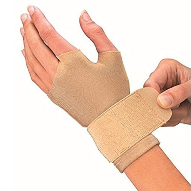 Mueller 6901 Compression Gloves, Small, Beige