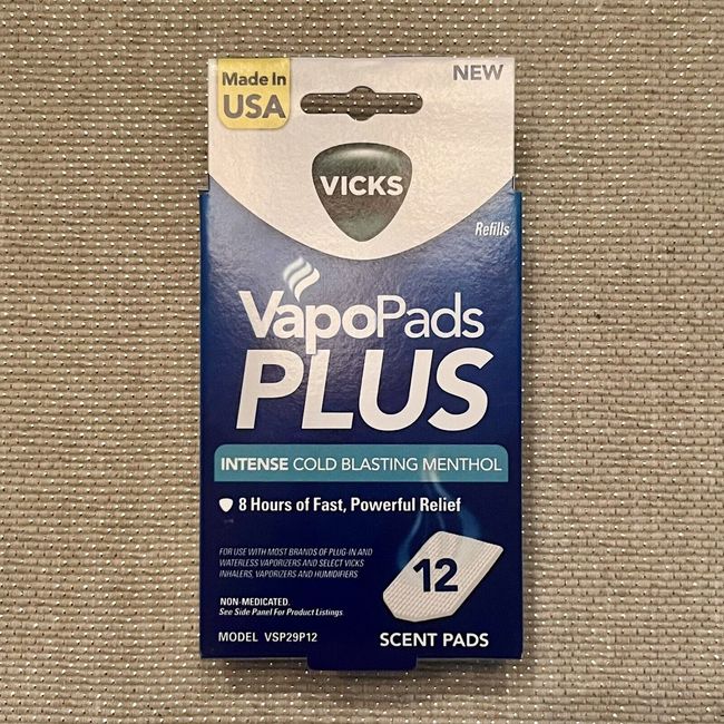 Vicks VapoPads PLUS Refill Scent Pads (12/pack) Intense Cold Blasting Menthol