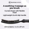 Olivia Garden Fingerbrush™ Combo 100% Boar & Ionic Nylon Paddle Hair Brush Medium - Scalp Shape, Massage, Comfortable, Anti-Static & Vented Hairbrush