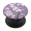 White Blossom Cherry Tree Flowers on Purple PopSockets Swappable PopGrip