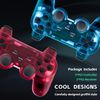 AUFGLO Classic Wireless Controller for Ps2/Dual Shock 2/PlayStation 2/Pc (ClearRed and ClearBlue)