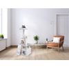 47" Light Gray Kitty Duo Deluxe Cat Activity Tower 2 Apartment Pet Bed Perch