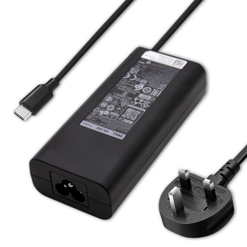 New Genuine 65W USB-C Type C Ac Adapter Replacement For Dell Latitude 7320, Latitude 7400 Notebook Laptop Power Supply Charger with UK Power Cord - Sold By Wikiparts