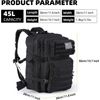 Military Tactical Backpack 45L Large Army 3 Days Assault Pack Molle Bag Backpack