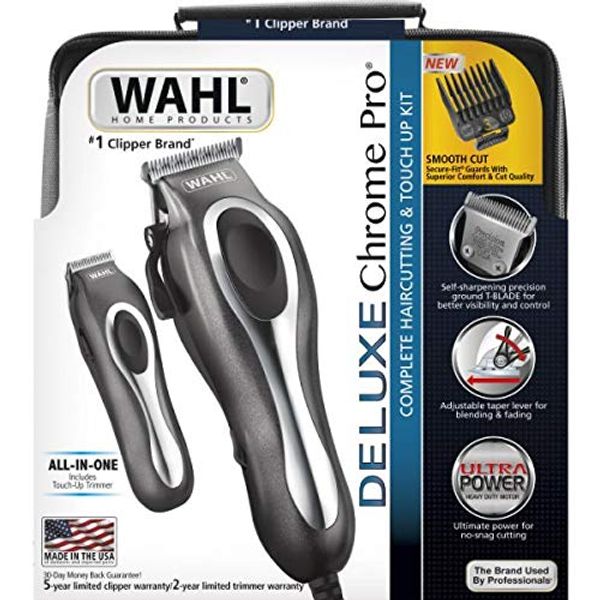 WAHL 79650-1301 Deluxe Chrome Pro Haircutting Kit 25 Piece