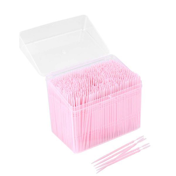 EXCEART 1000pcs Disposable Interdental Brushes Portable Plastic Toothpicks Oral Hygiene Cleaner Stick Oral Gingival Dental Toothpicks Dental Flosser Pick (Random Color)