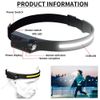 2 Pack LED Headlamp USB Rechargeable Headlight Torch Flashlight Head Band Lamp