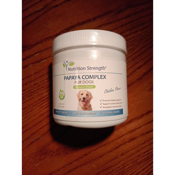 New-Papaya Complex Digestive Health Supplement For Dogs Exp 01-2026