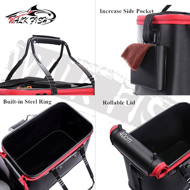 Portable EVA Fishing Bag Folding Fishing Bucket Live Fish Box