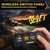 Bumbee 4 Gang Wireless Switch Panel, 60A High Power Relay Box with 4 Control Modes & 2 Light Memory, Multi-Function Toggle Switches, Waterproof Design
