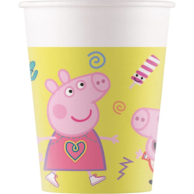 Procos 93471 Peppa Pig Party Cups Max. Capacity 200 ml Pack of 8 ...