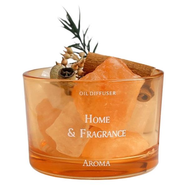 Quikaboo Aroma Stone Diffuser, Aroma Diffuser, Natural Stone, Crystal, Crystal, Oil Stone, Gift (Orange)