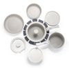 17Pcs Nonstick Cookware Set, Induction Pots & Pans with Detachable Handles