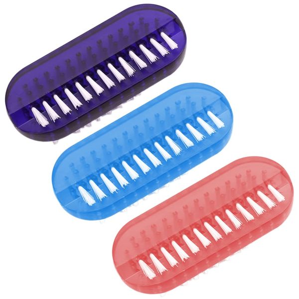 4pcs Nail Brush Two-sided nail brush cleaner Scrubbing Brushes for Nail Makeup (Random Color)