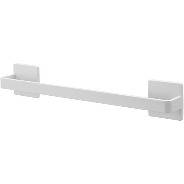 Yamazaki 3061 Gypsum Board Tweezers and Wood Screws Included, Towel Hanger, W36, White, Approx. W 14.2 x D 2.4 x H 2.4 inches (36 x 5 x 6 cm), Plate Plate Towel Rack, Includes Gypsum Pins, Easy