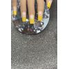 Short yellow Square gel 10PC press on nails