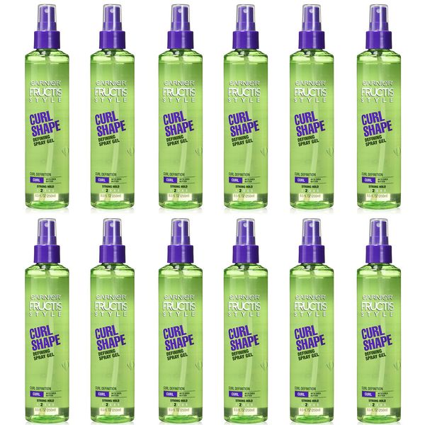 12-New Garnier Fructis Style Curl Shaping Spray Gel Curl Defining Strong 8.5 oz