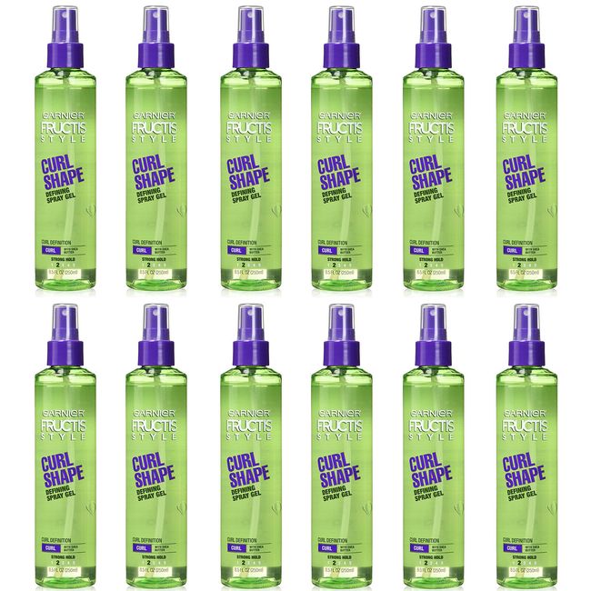 12-New Garnier Fructis Style Curl Shaping Spray Gel Curl Defining Strong 8.5 oz